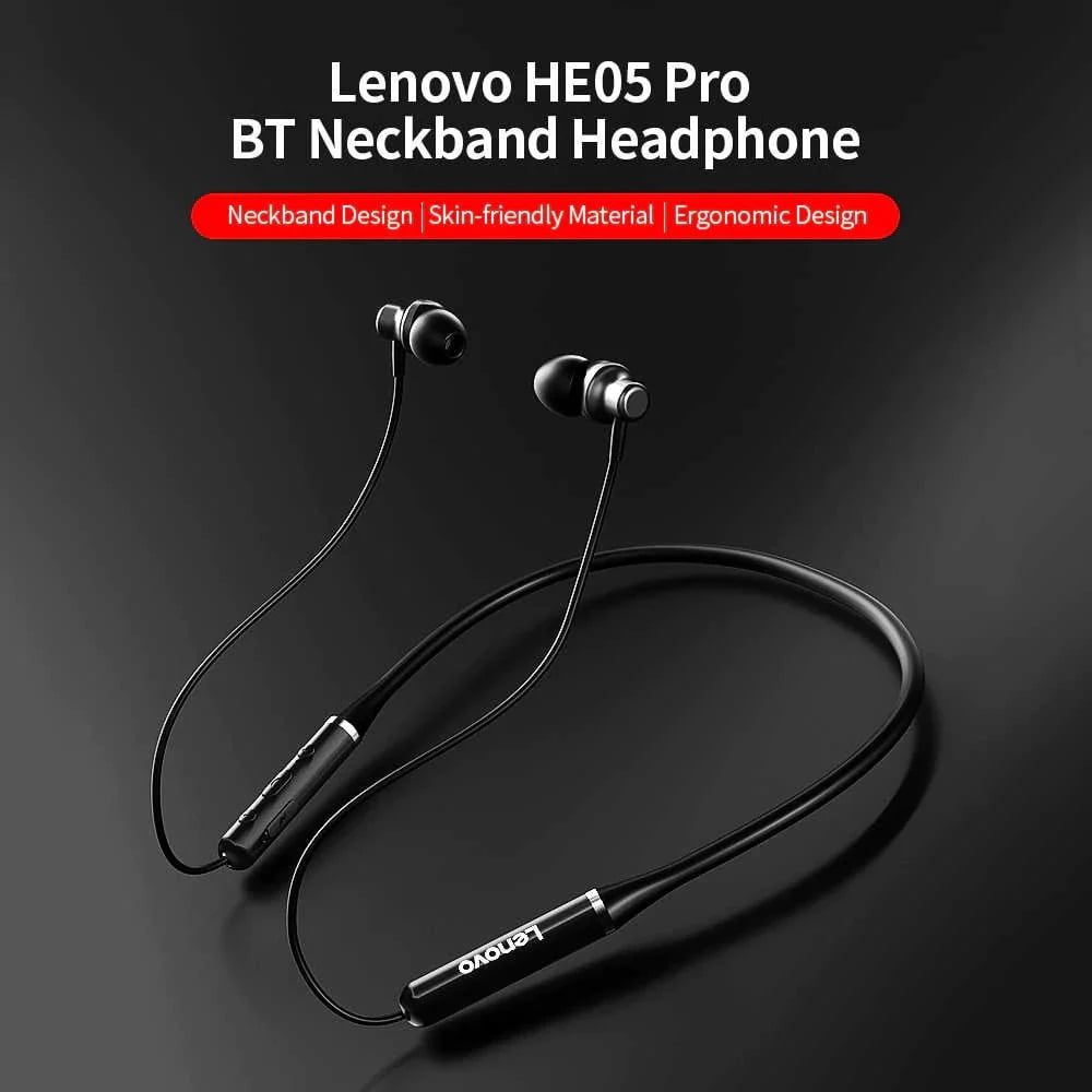 Lenovo HE05 Original Bluetooth Neckband – Wearteck.pk