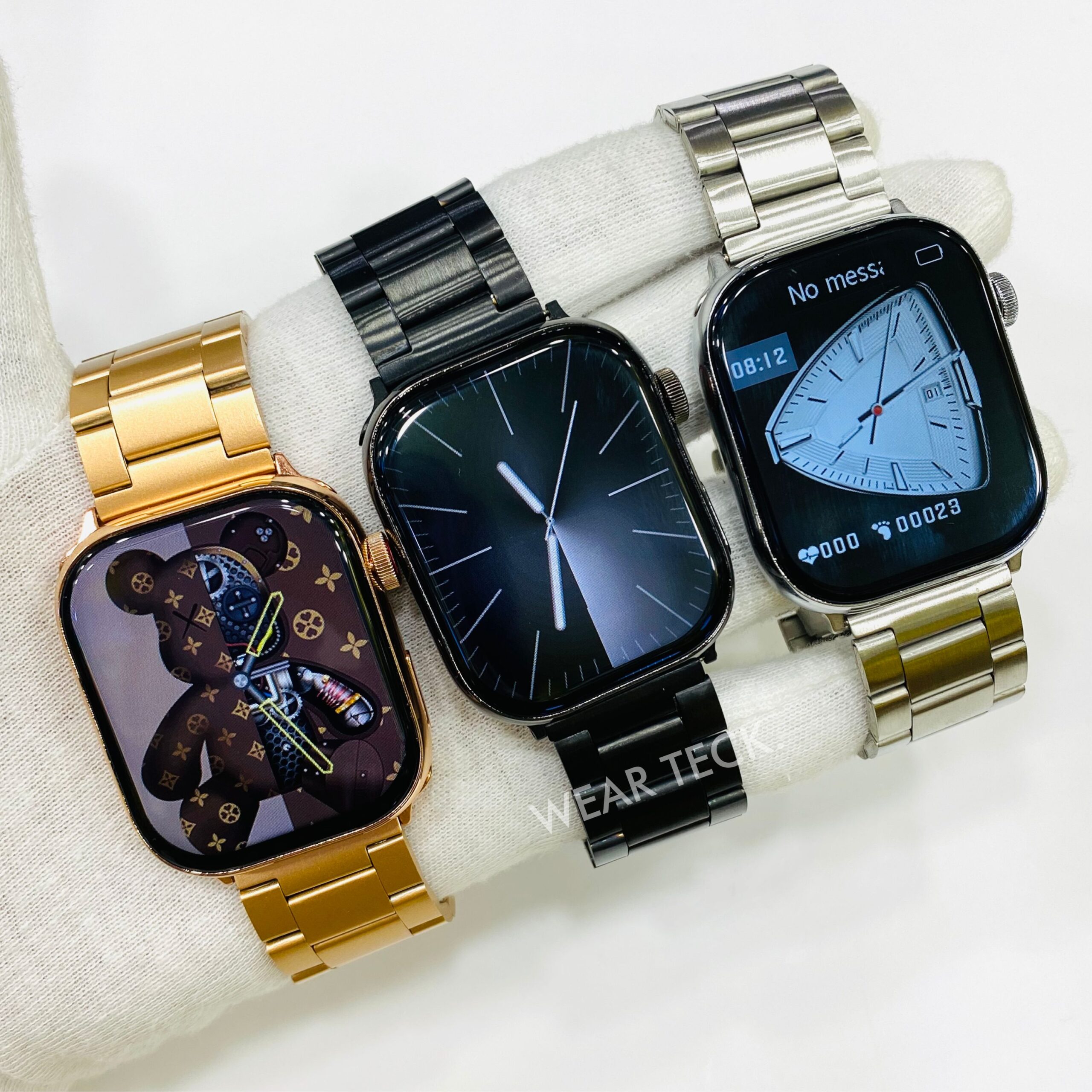 Smart Watch 9 Max | Stainless Steel | Full Display | Rolex Chain