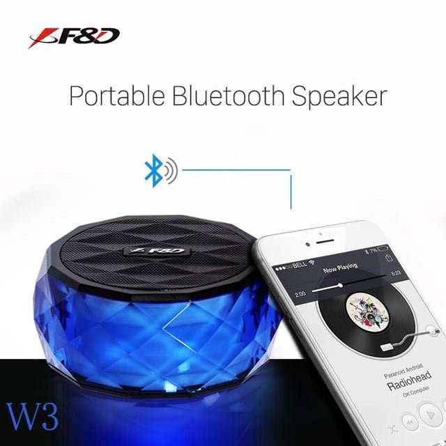F&D W3 | Wireless Portable Bluetooth Speaker | 360 degree sound field