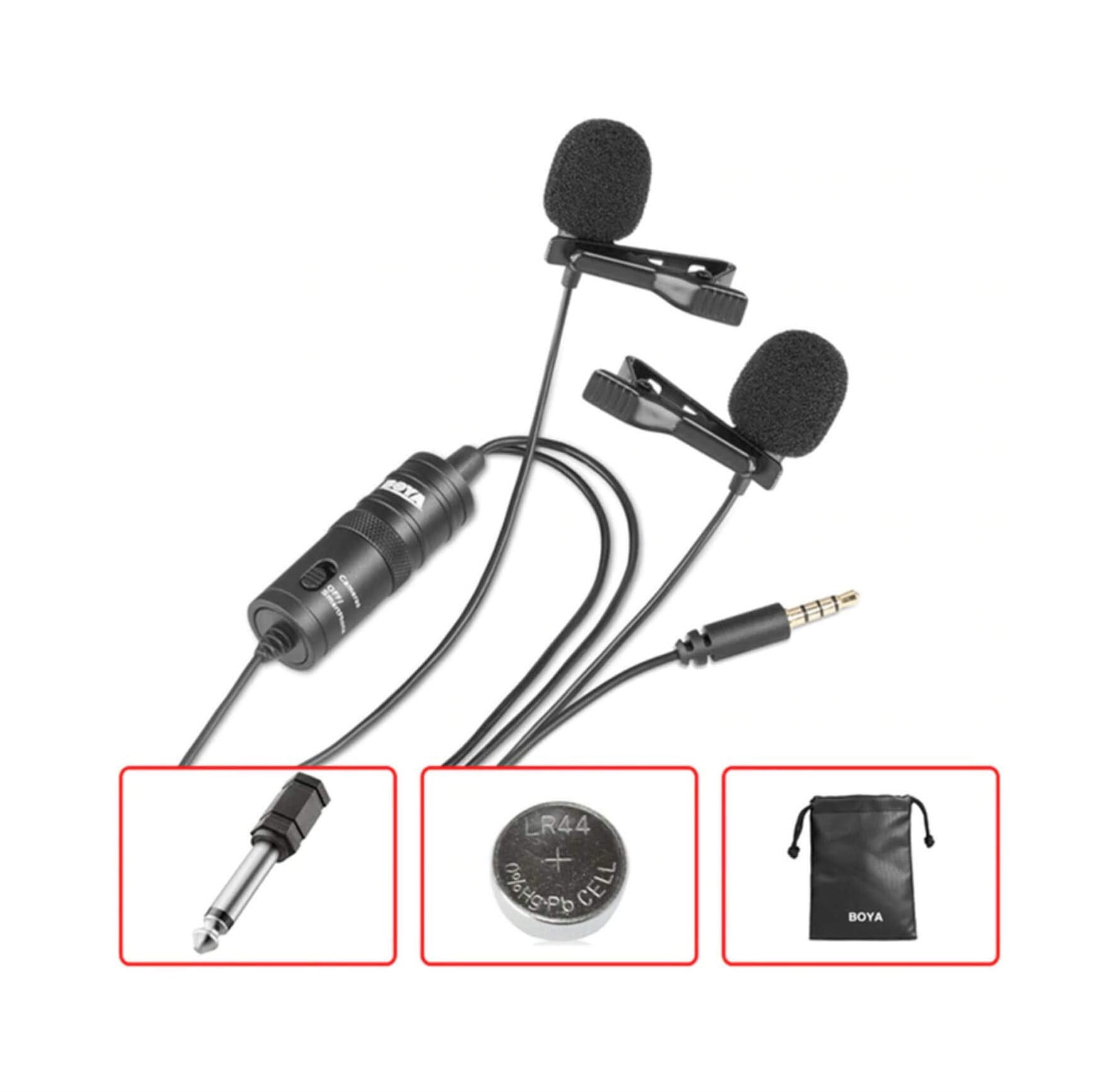 3 BOYA BY-M1-PRO Omnidirectional Lavalier Microphone
