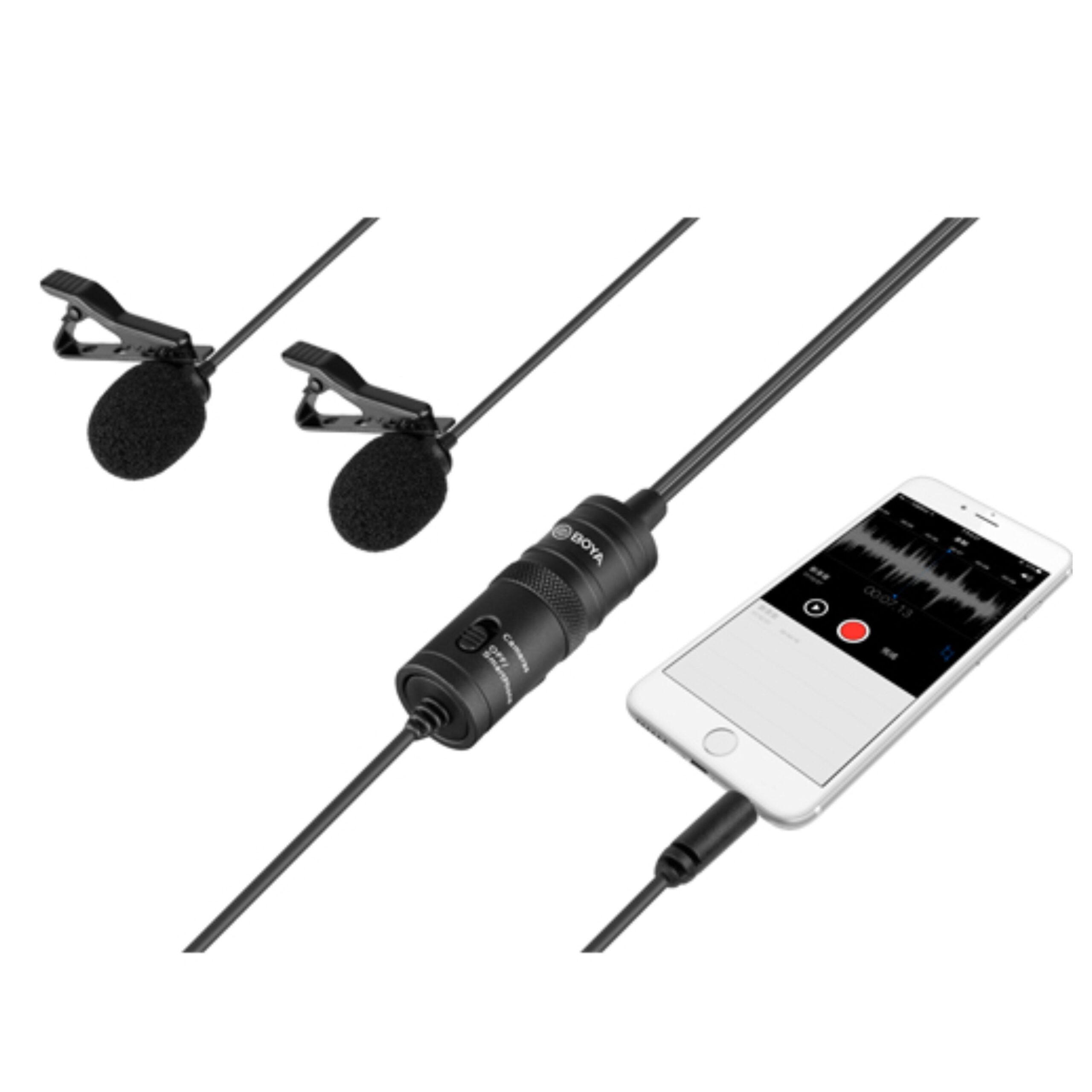 BOYA BY-M1DM Dual Omnidirectional Lavalier Microphone