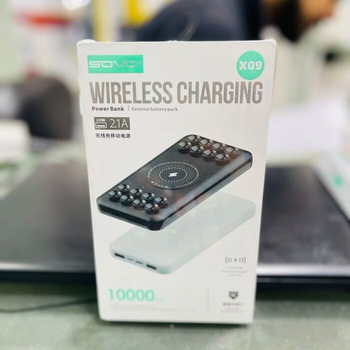 Sovo X09 | Wireless Charging | 10,000 mAh | Dual USB Output | Power Bank