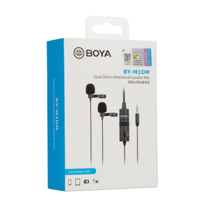 BOYA BY-M1DM Dual Omnidirectional Lavalier Microphone