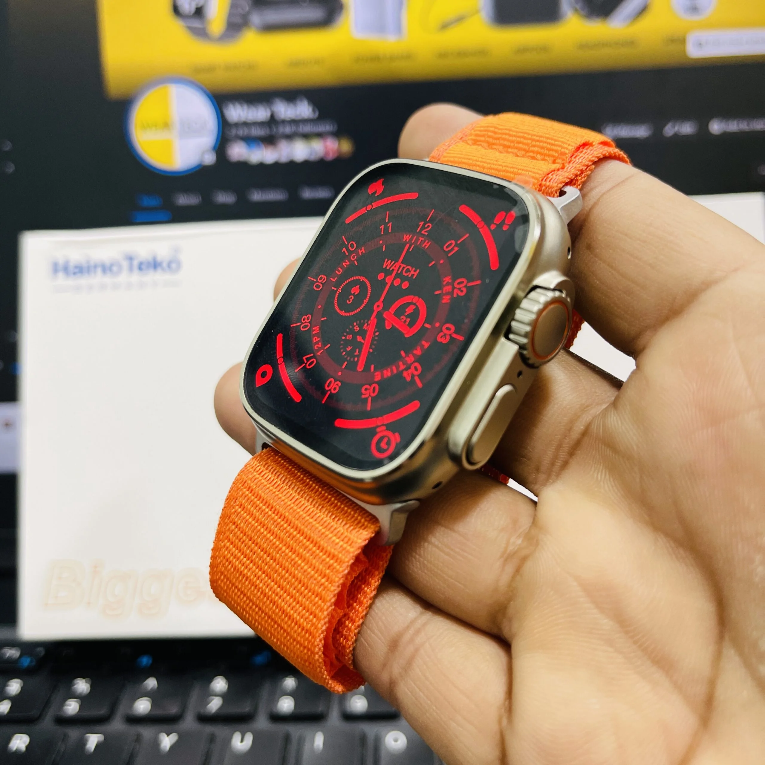 - Haino Teko T93 Ultra Max Smart Watch | 3 Pairs of Straps