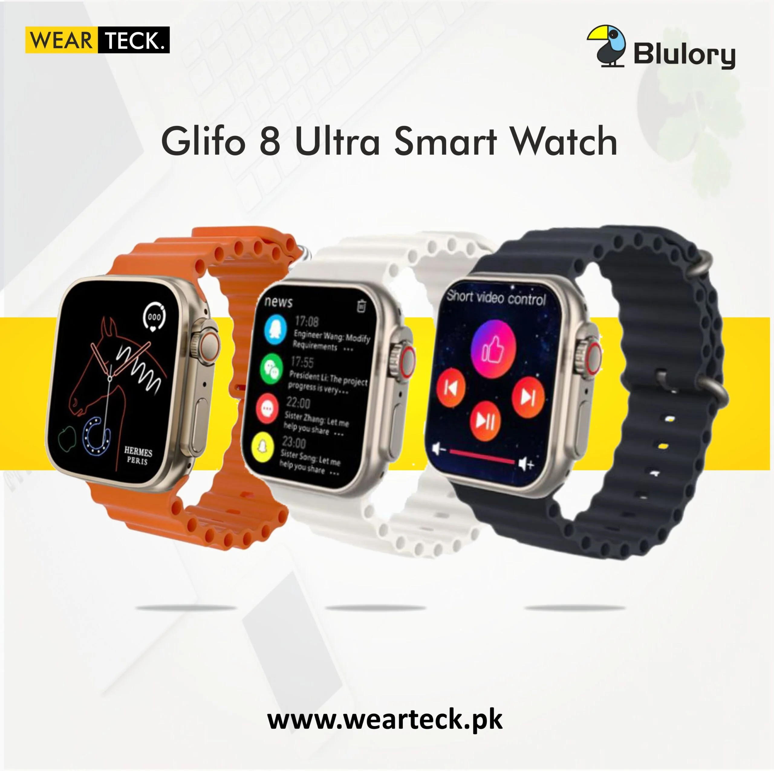 Display - Blulory Glifo 8 Ultra Smart Watch