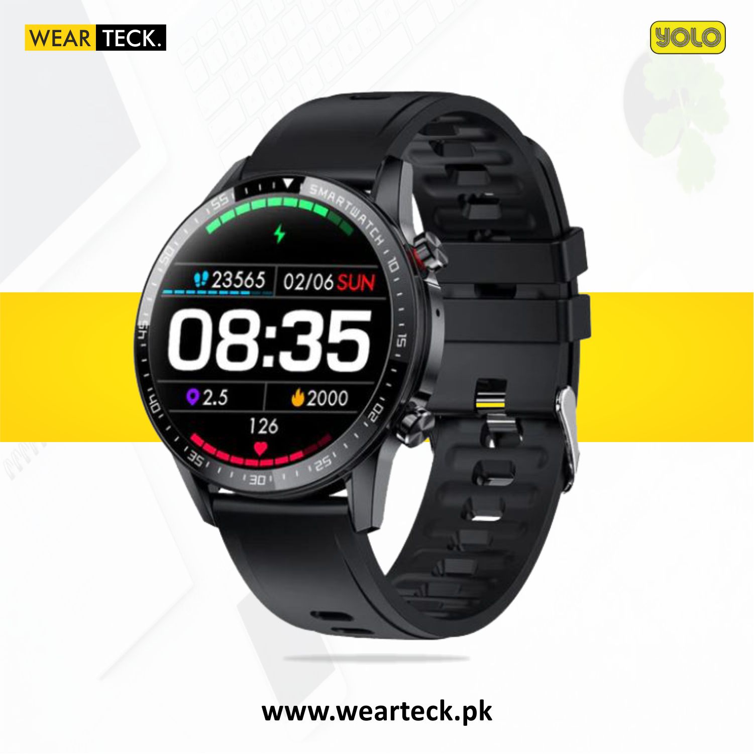 Yolo Fortuner Smart Watch | Bluetooth Calling | Black Color