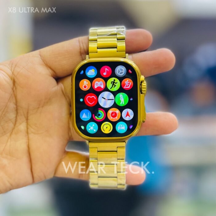 X8 Ultra Max Smart Watch Golden Edition | BT Calling