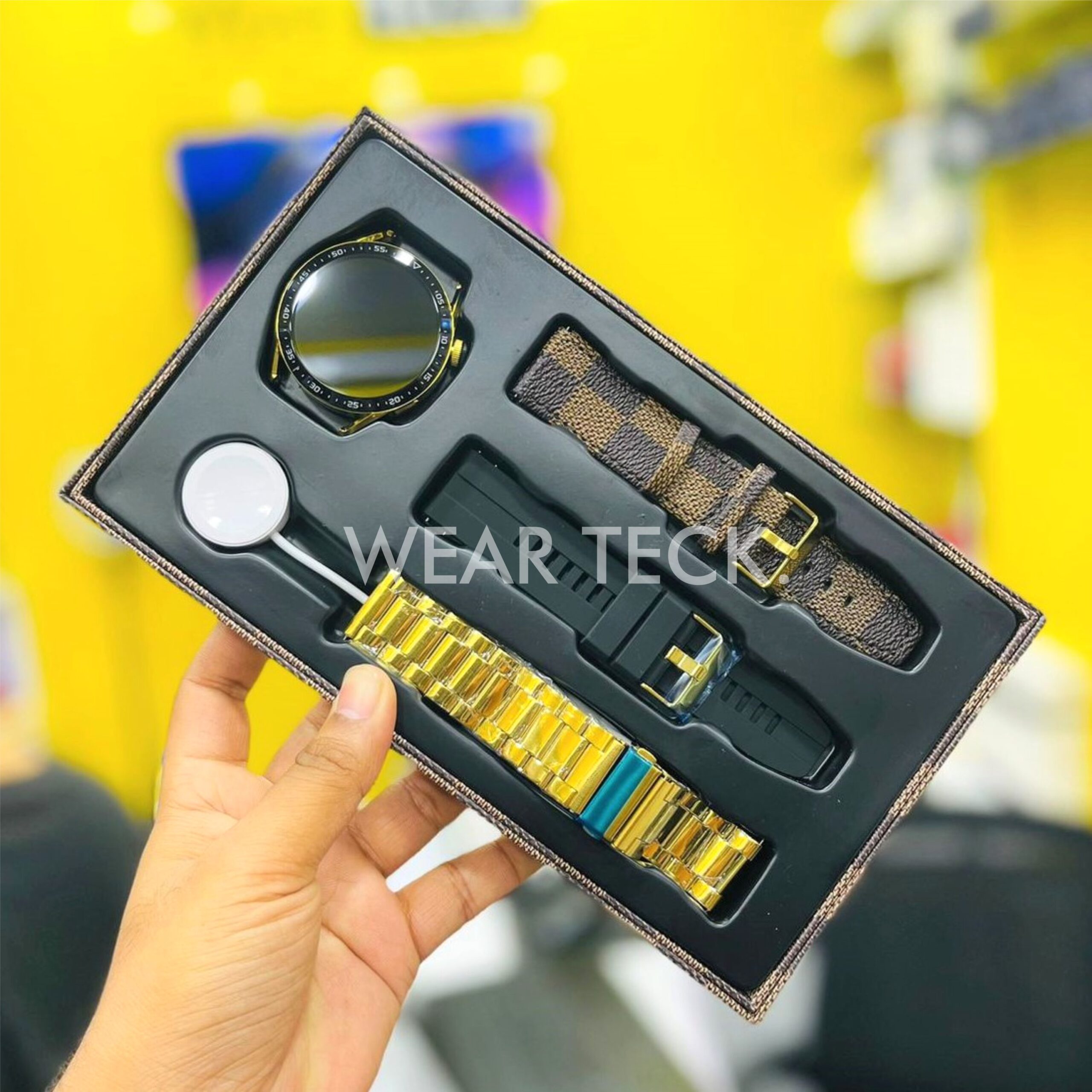 4 G10 Max Smart Watch Gold | BT Calling | 3 Pairs of Straps