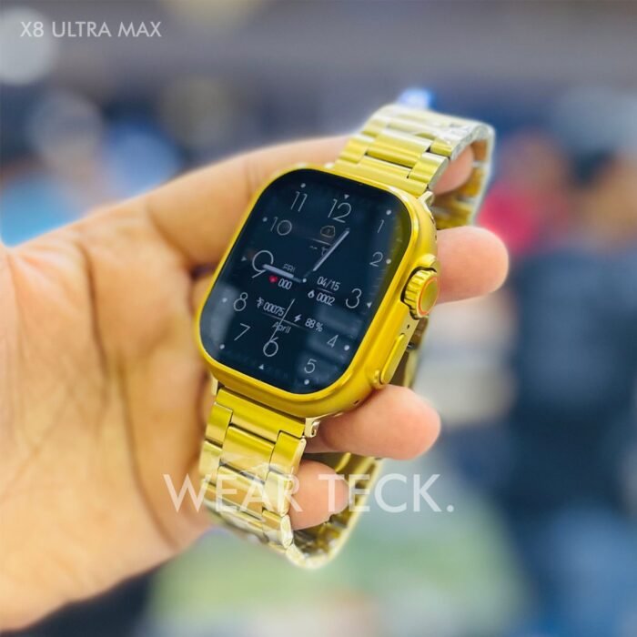 X8 Ultra Max Smart Watch Golden Edition | BT Calling