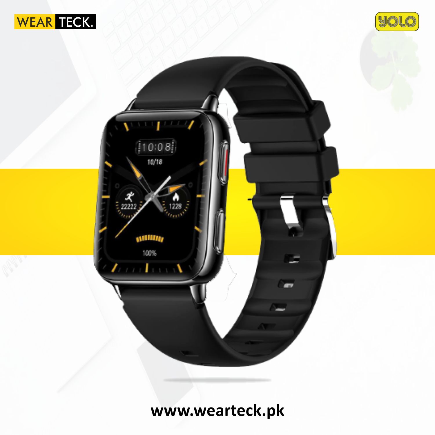 Black Yolo Supreme Smart Watch | Super Amoled Display