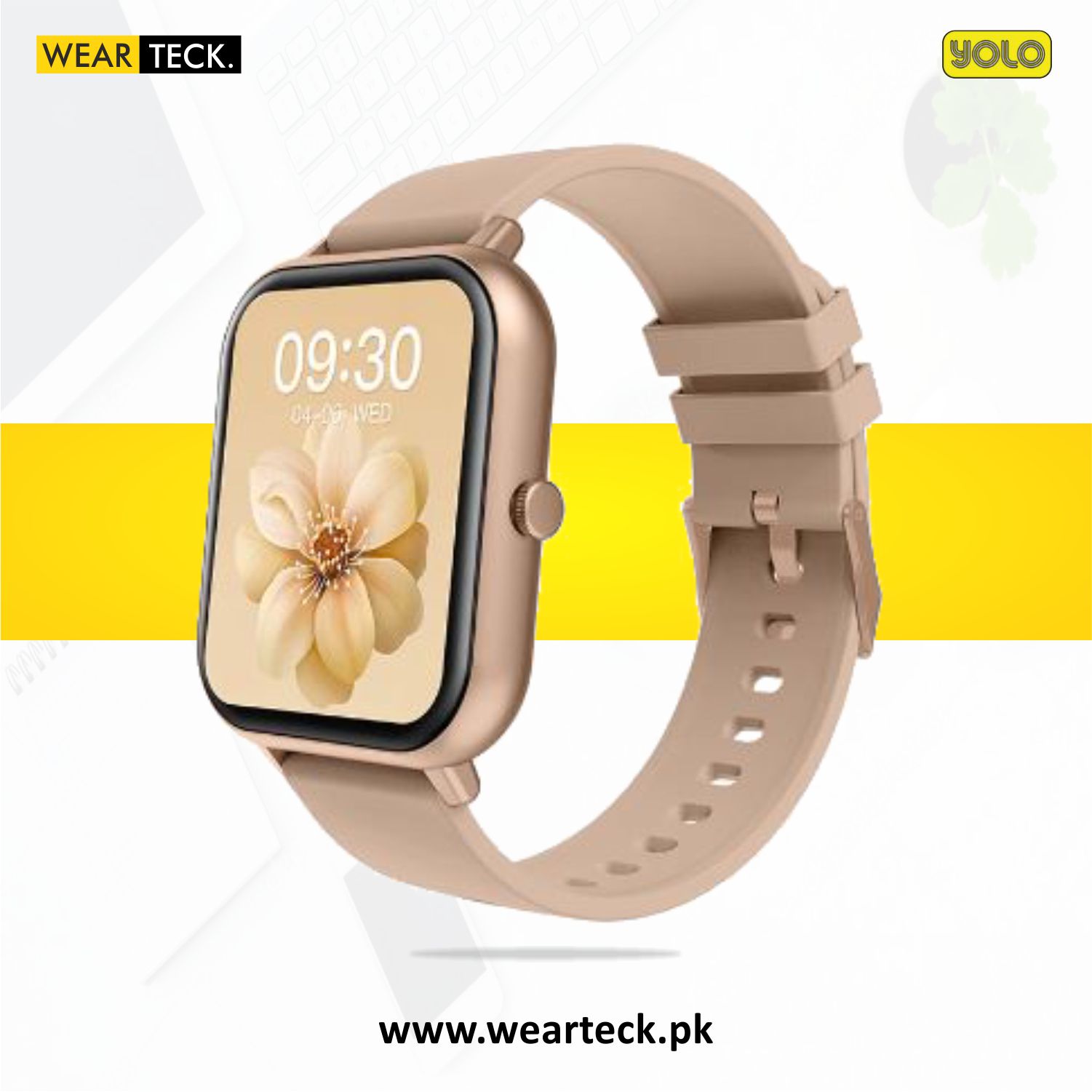 Gold Yolo Epic Smart Watch | Bluetooth Calling