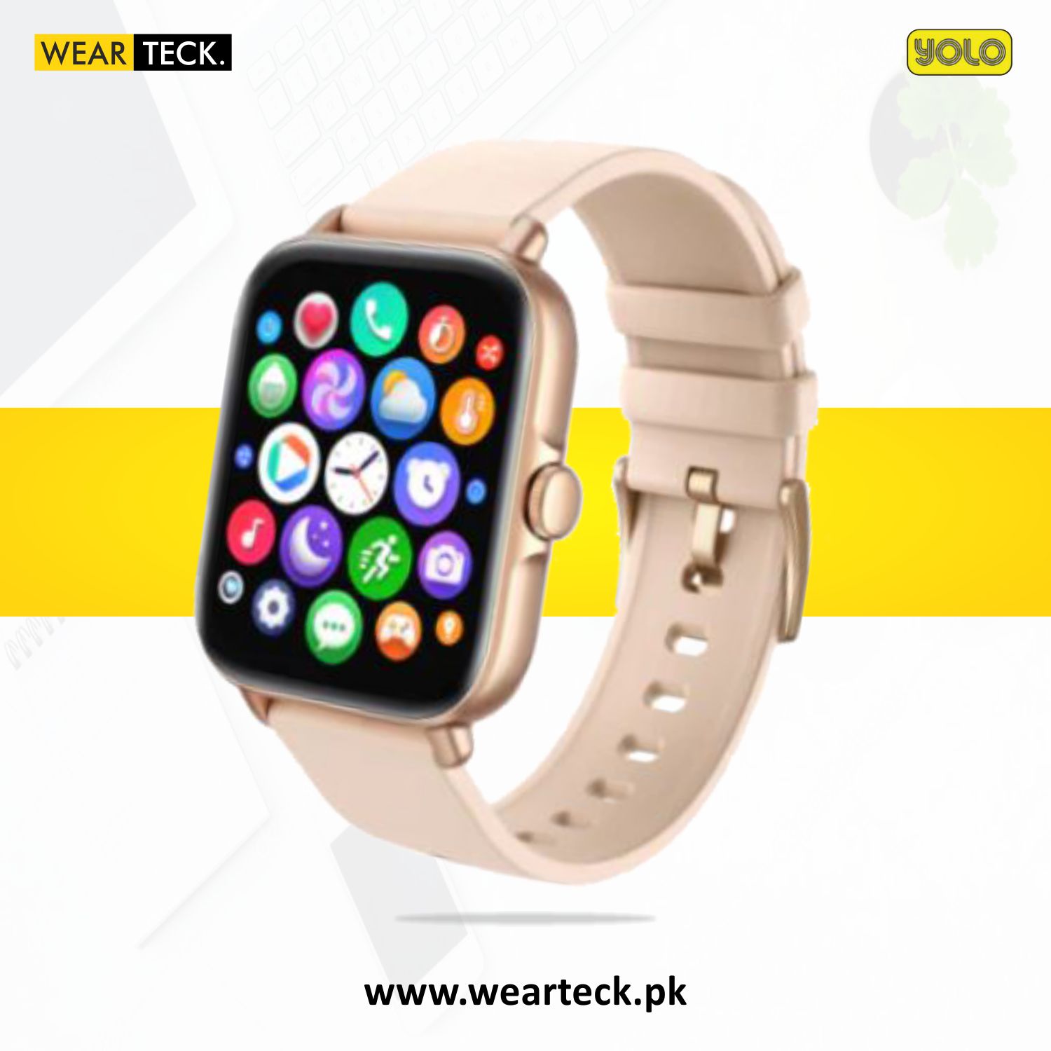 Gold Yolo Watch Pro Smart Watch | Bluetooth Calling