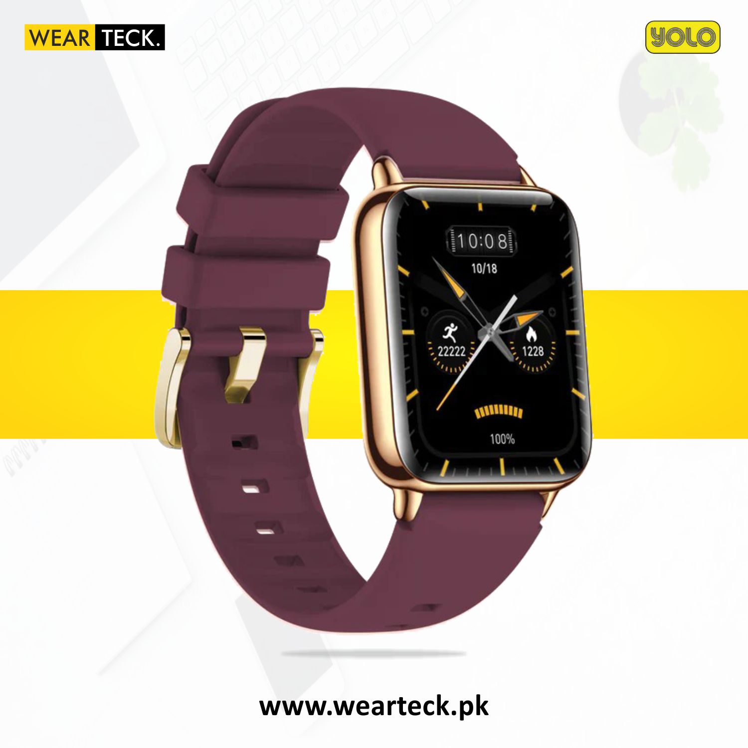 Gold Yolo Supreme Smart Watch | Super Amoled Display