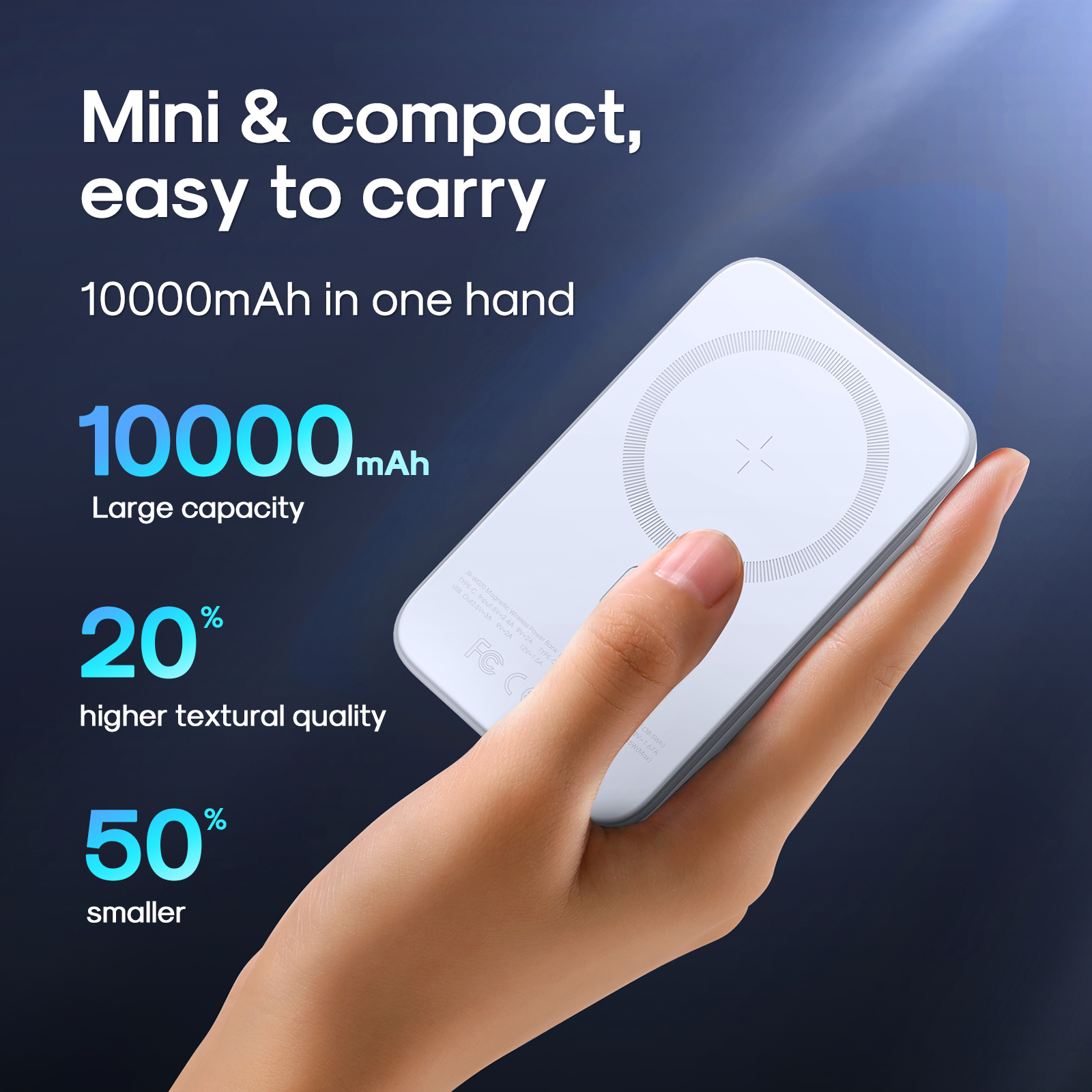 2 Joy Room Magsafe Wireless Magnetic Power Bank 10000 MAH (JR-W020)