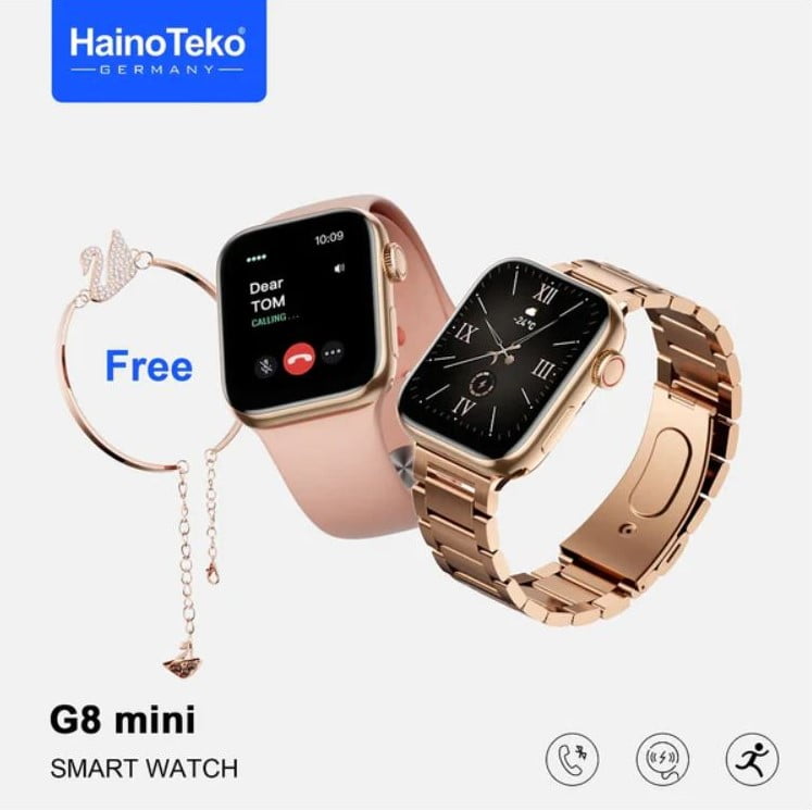 1 HAINO TEKO G8 MINI SMART WATCH ROSE GOLD EDITION