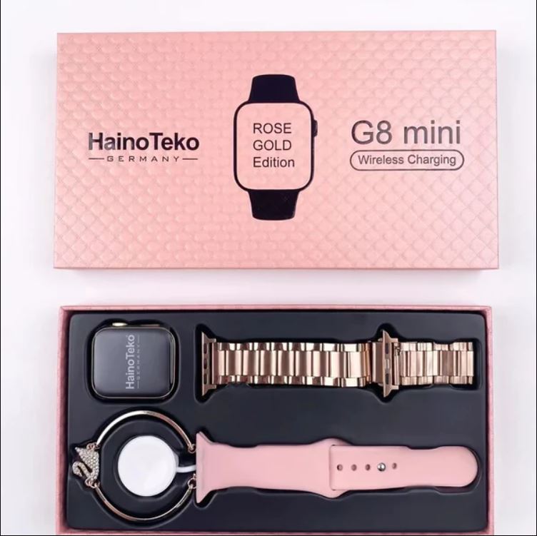 4 HAINO TEKO G8 MINI SMART WATCH ROSE GOLD EDITION
