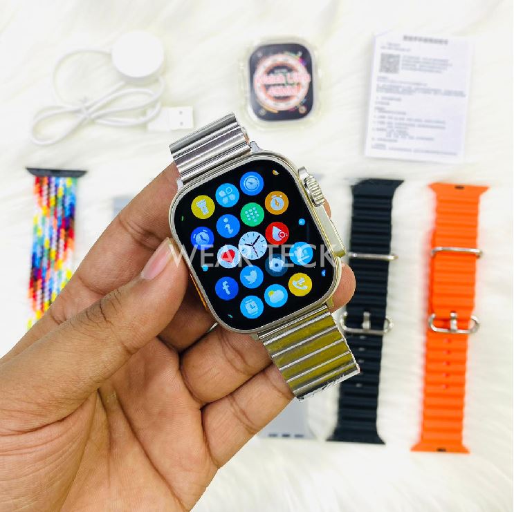 D5 Y60 Ultra Smart Watch | 7 in 1 Ultra Smart Watch | 7 Pairs of Straps