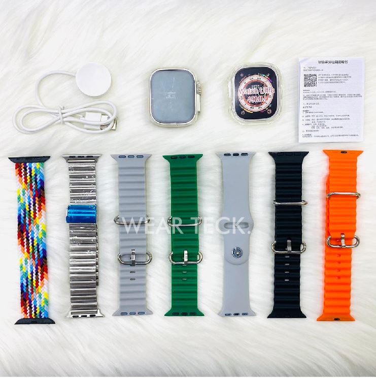 D7 Y60 Ultra Smart Watch | 7 in 1 Ultra Smart Watch | 7 Pairs of Straps
