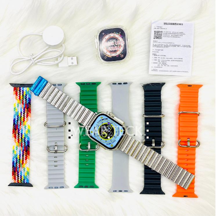 Display Y60 Ultra Smart Watch | 7 in 1 Ultra Smart Watch | 7 Pairs of Straps
