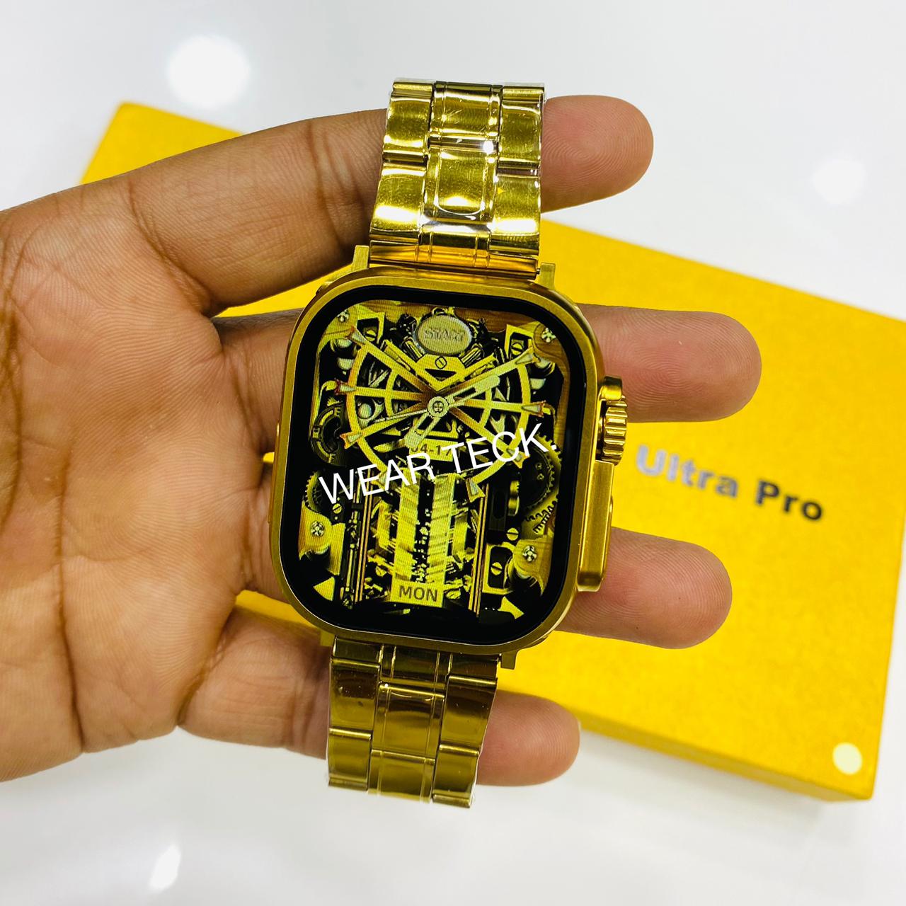 3 G9 Ultra Pro Smart Watch | Fendior | Golden Edition | 3 Pairs of Straps
