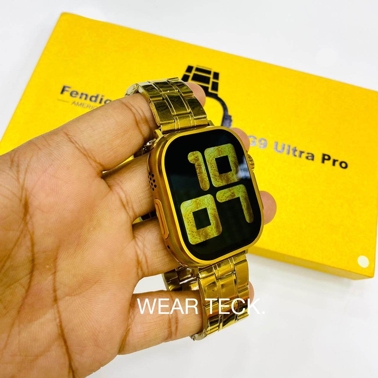 4 G9 Ultra Pro Smart Watch | Fendior | Golden Edition | 3 Pairs of Straps