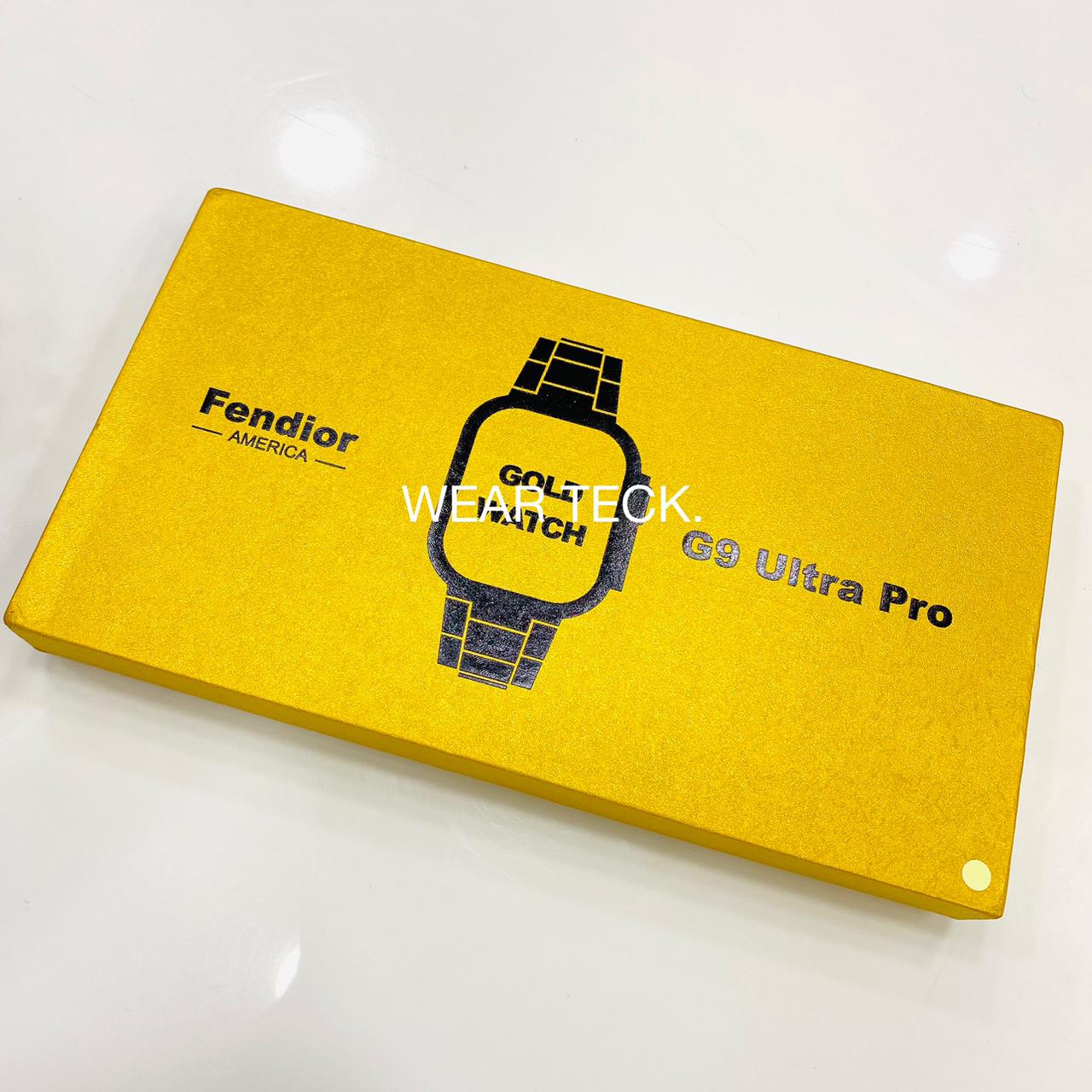 6 G9 Ultra Pro Smart Watch | Fendior | Golden Edition | 3 Pairs of Straps
