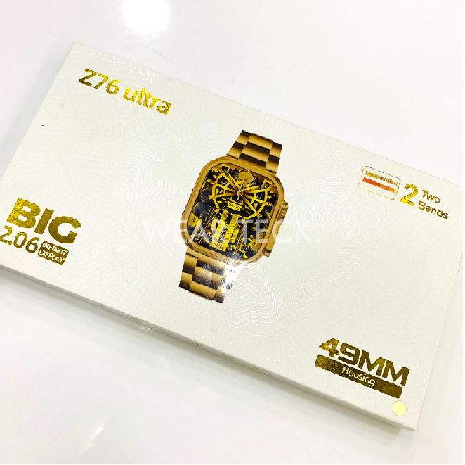 Z76 Ultra Smart Watch Golden Edition | 2 Pairs of Straps