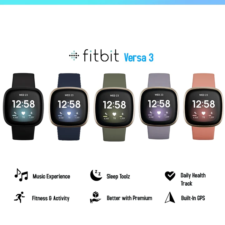 D1 Fitbit Versa 3 Smart Watch