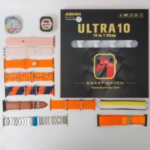 10 in 1 Ultra Smart Watch | 10 Pairs of Straps | 1 Dial Case 10 in 1 Ultra Smart Watch | 10 Pairs of Straps | 1 Dial Case