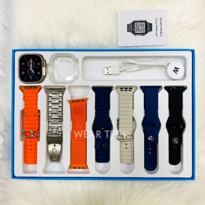 WSX9 Ultra Smart Watch | 7 Pairs of Straps