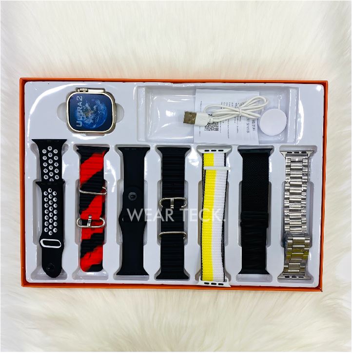 2 Ultra 7 in 1 Smart Watch | 7 Pairs of Straps