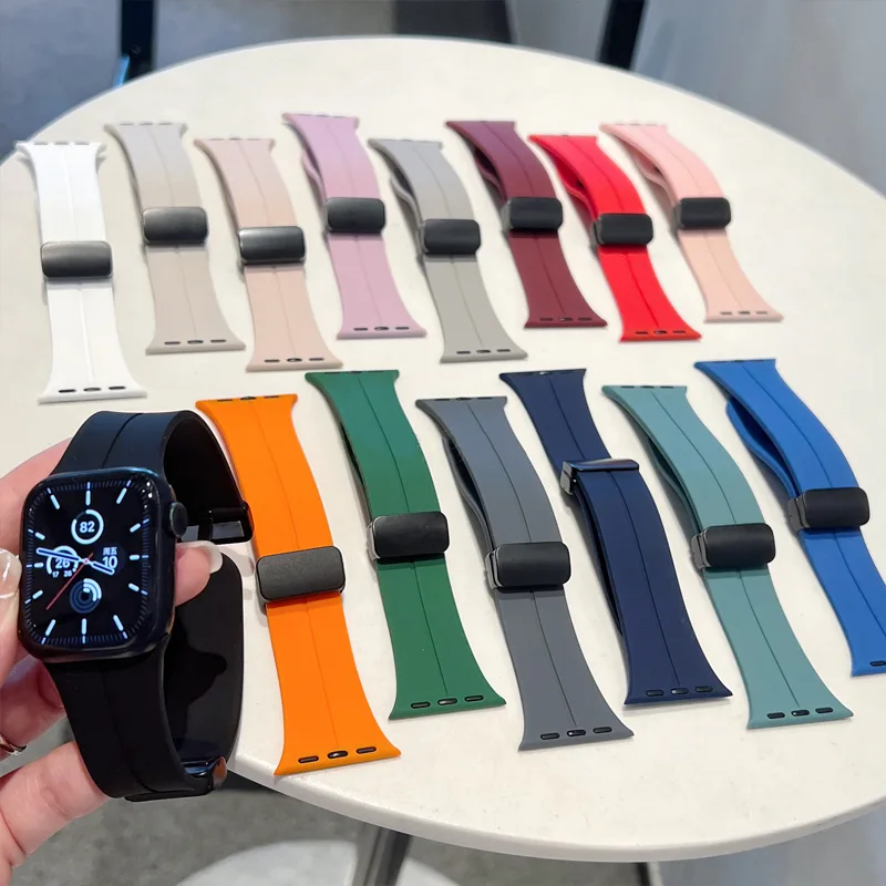 Magnetic-Silicone Straps For Smart Watch 42/44/45/49 mm