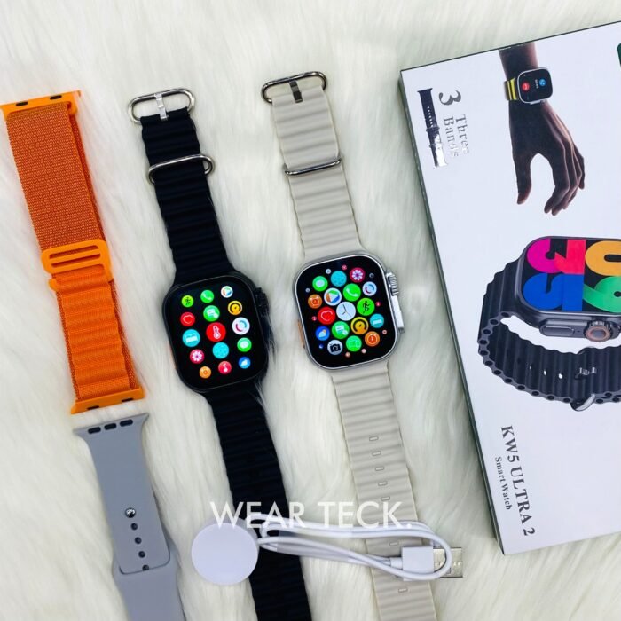 KW5 Ultra 2 Smart Watch with 3 Pairs of Straps