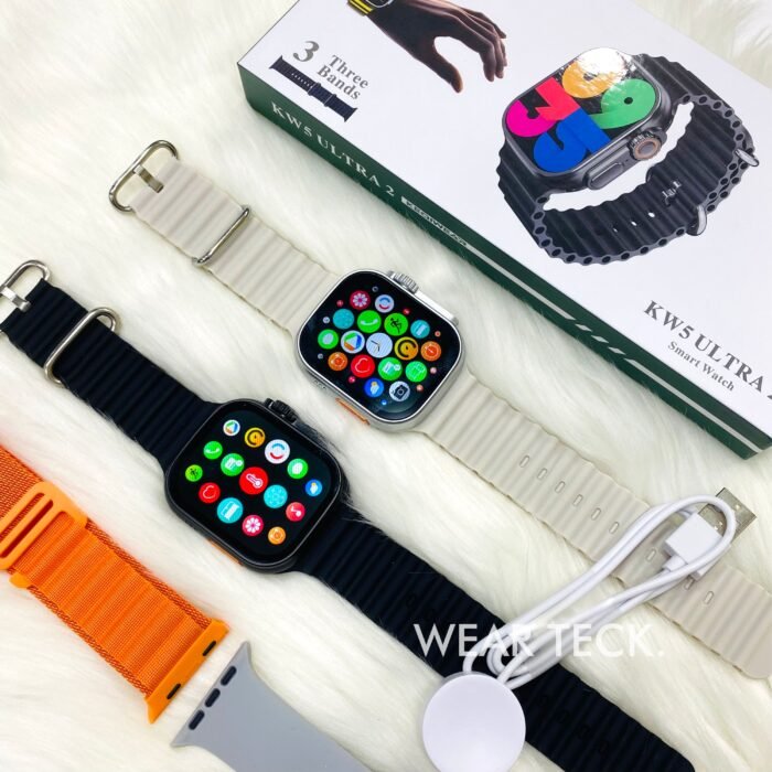 KW5 Ultra 2 Smart Watch with 3 Pairs of Straps