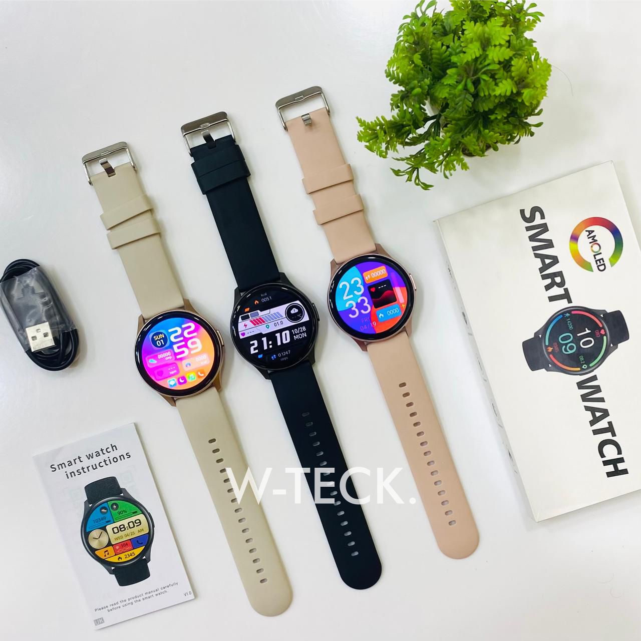 ZW60 Round Dial Super Amoled Display Smart Watch
