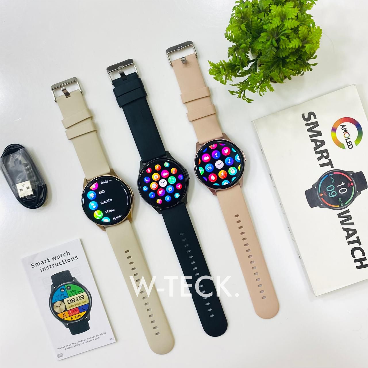 ZW60 Round Dial Super Amoled Display Smart Watch