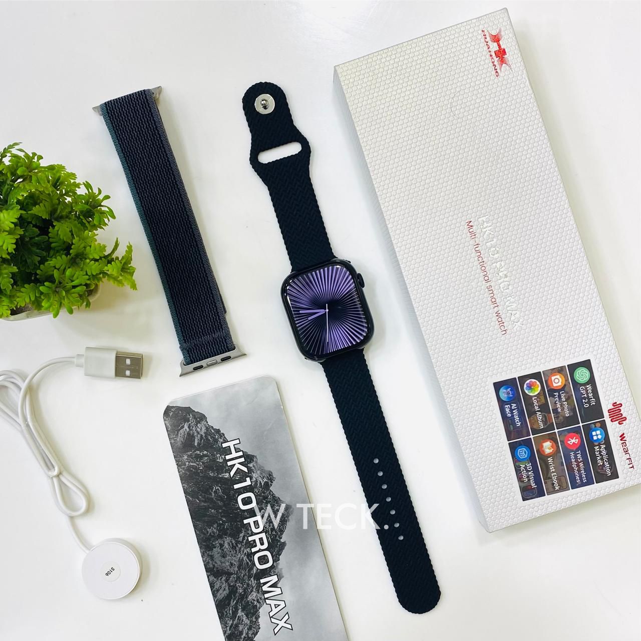 HK10 Pro Max Smart Watch Latest Series 10 Ultra Thin Slimmest Design Top Online Smart Watch Tech Store In Pakistan