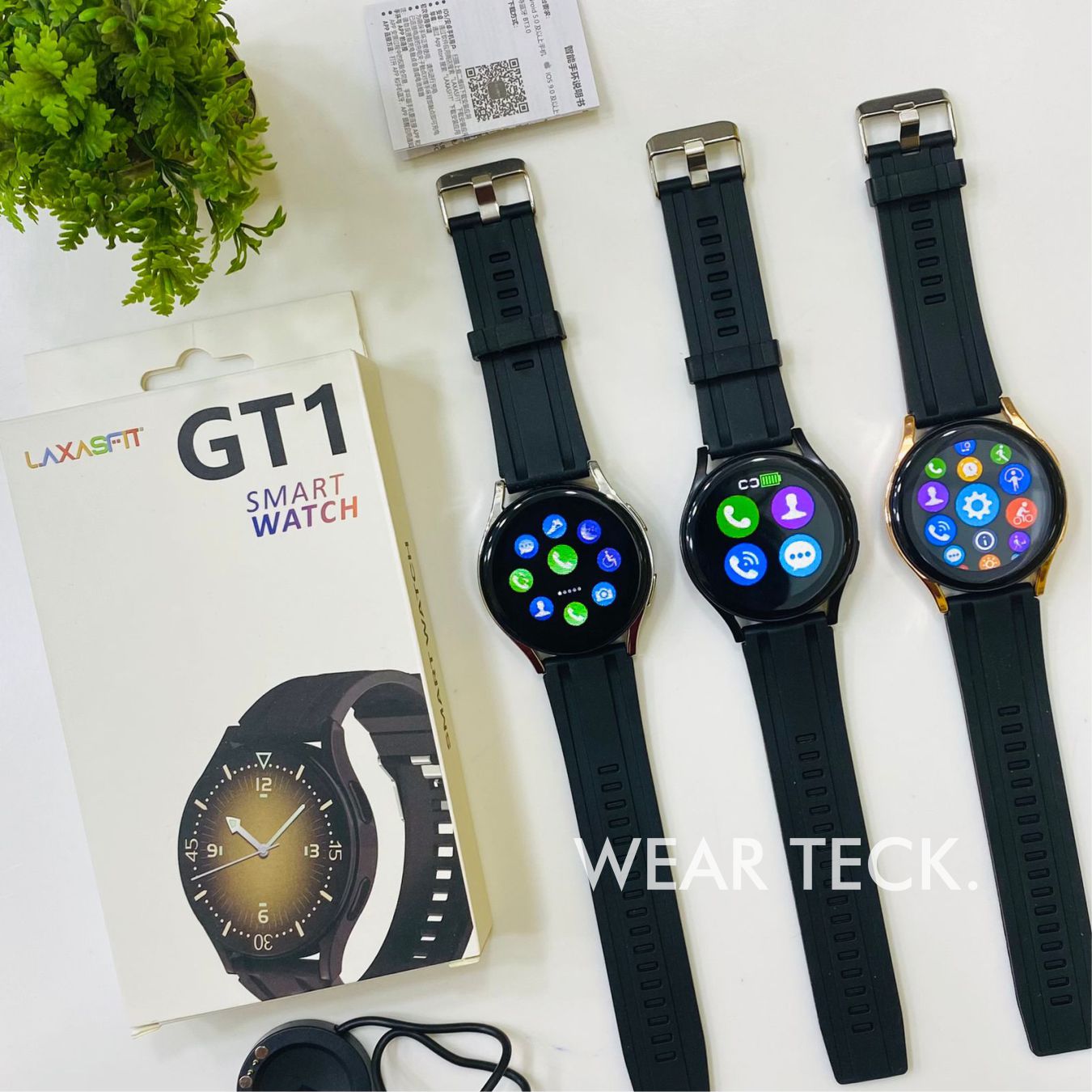 3 GT1 Round Dial Bluetooth Calling Smart Watch