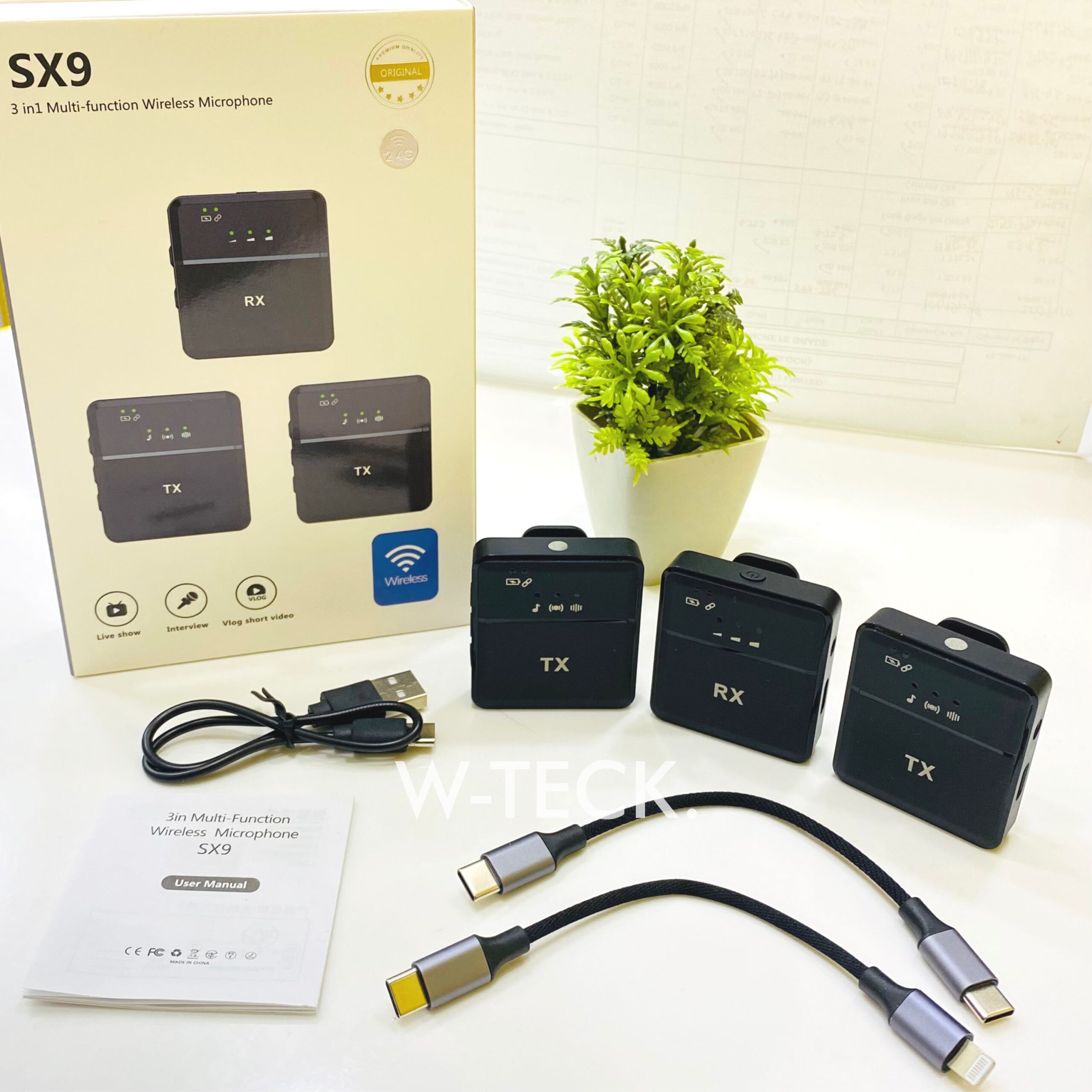 2 SX9 Dual Wireless Microphone With Noise Cancellation