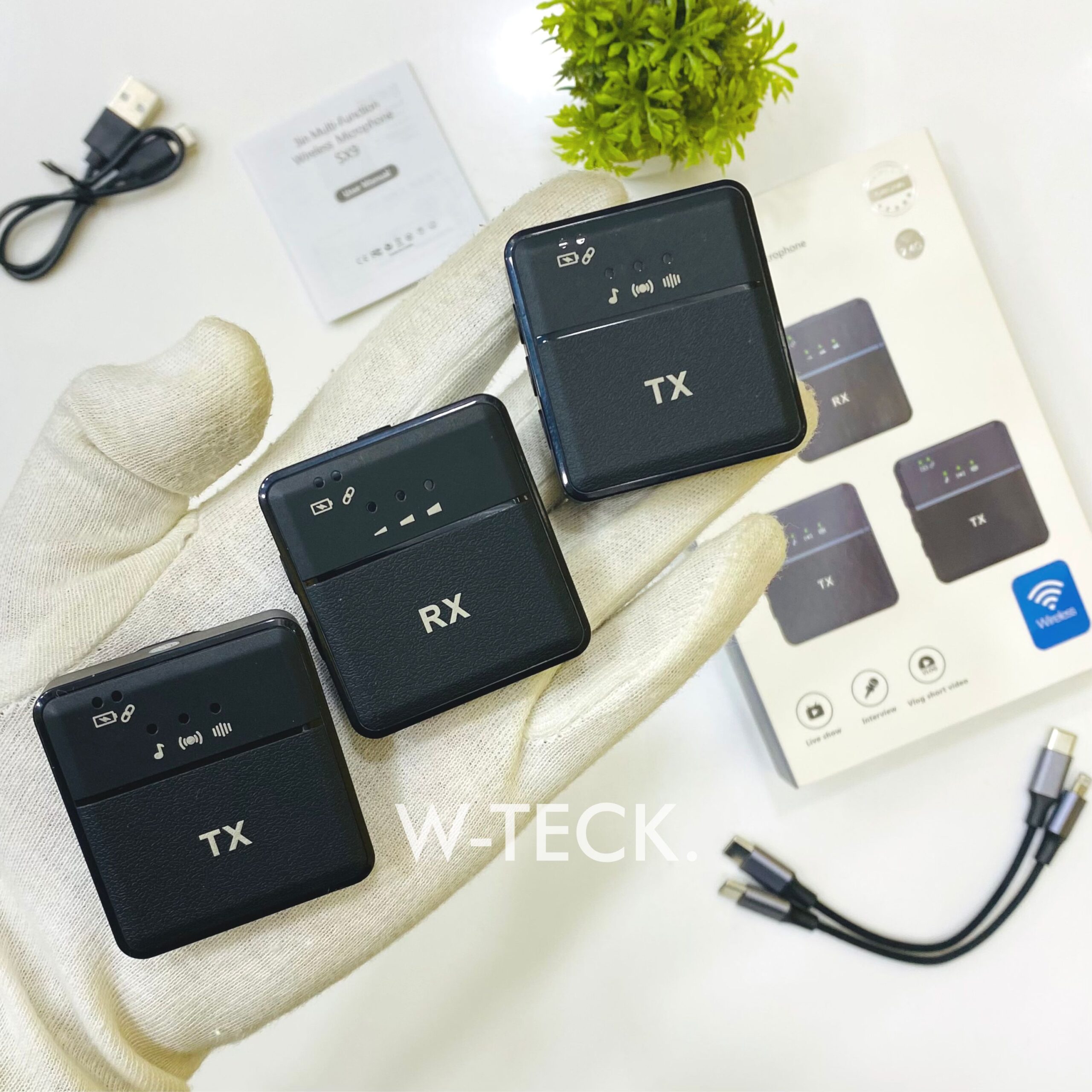 4 SX9 Dual Wireless Microphone With Noise Cancellation