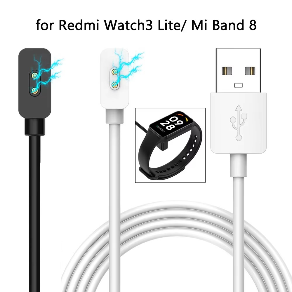 2 Pin Magnetic Charger for Redmi Watch 3, 4, 5 & Their Active Variants Also use for Mi Band 8 & 8 Pro