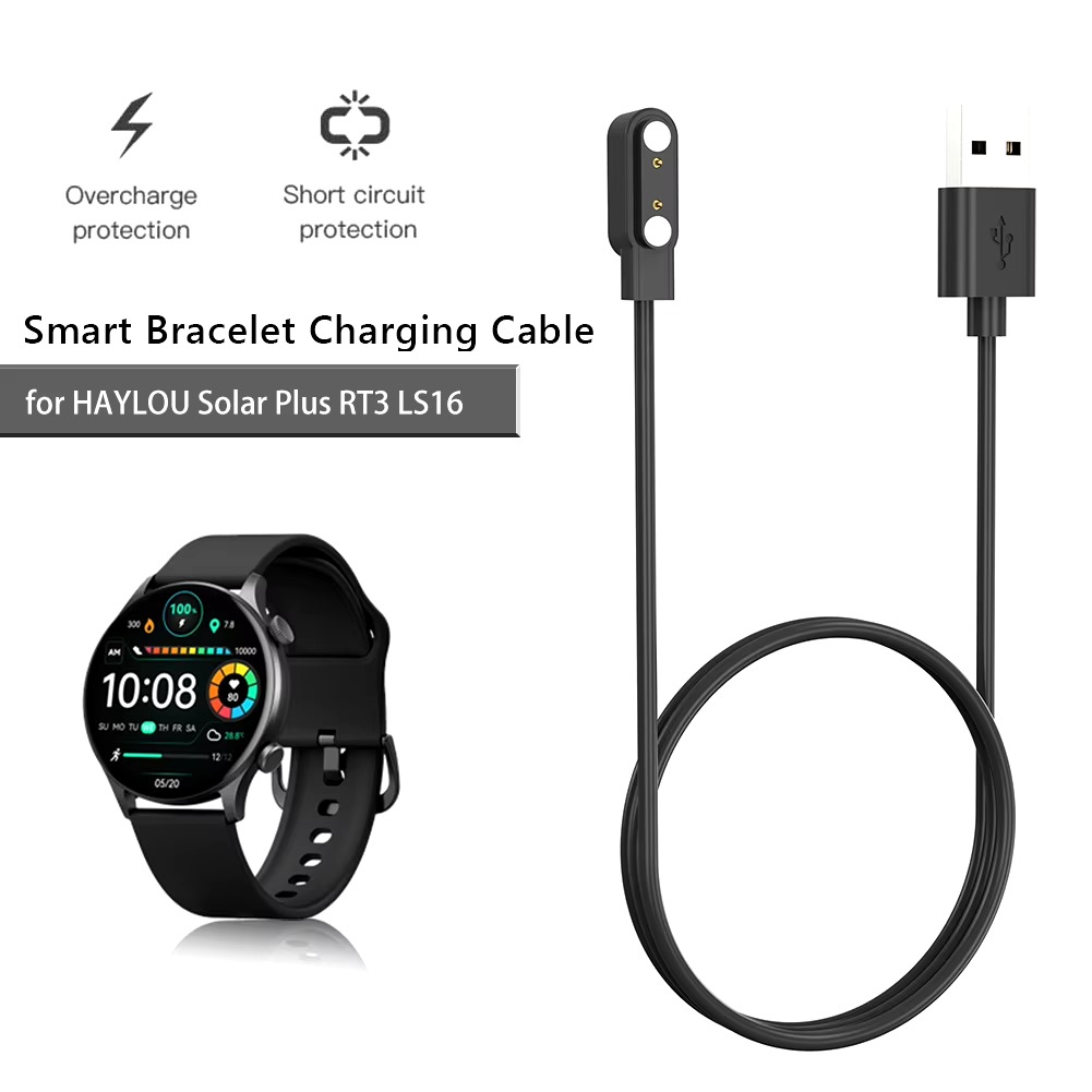 2 Pin Magnetic Charging Cable for Haylou Solar Plus RT3 & Kieslect Watches