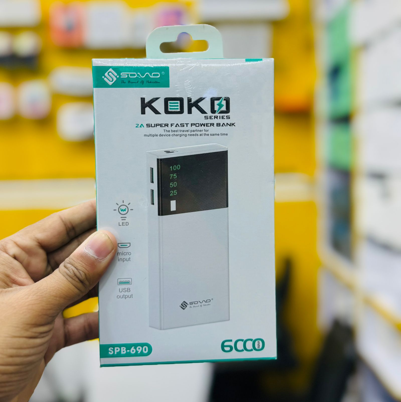 da1a6181-982b-4b41-ab06-1efdb3af5010 SOVO SPB-690 Power Bank | 6000mAh