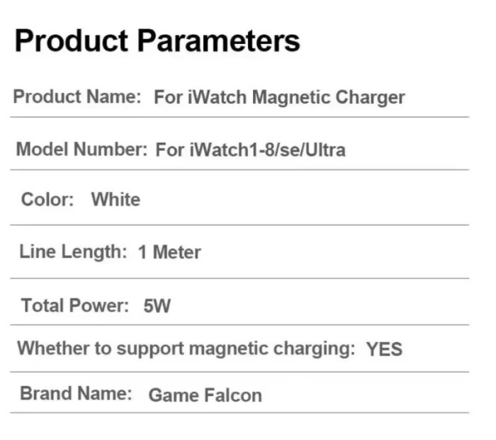 Wireless Charging For Original Apple Watch | Series 1-2-3-4-5-6-SE-SE2-7-8-9-10