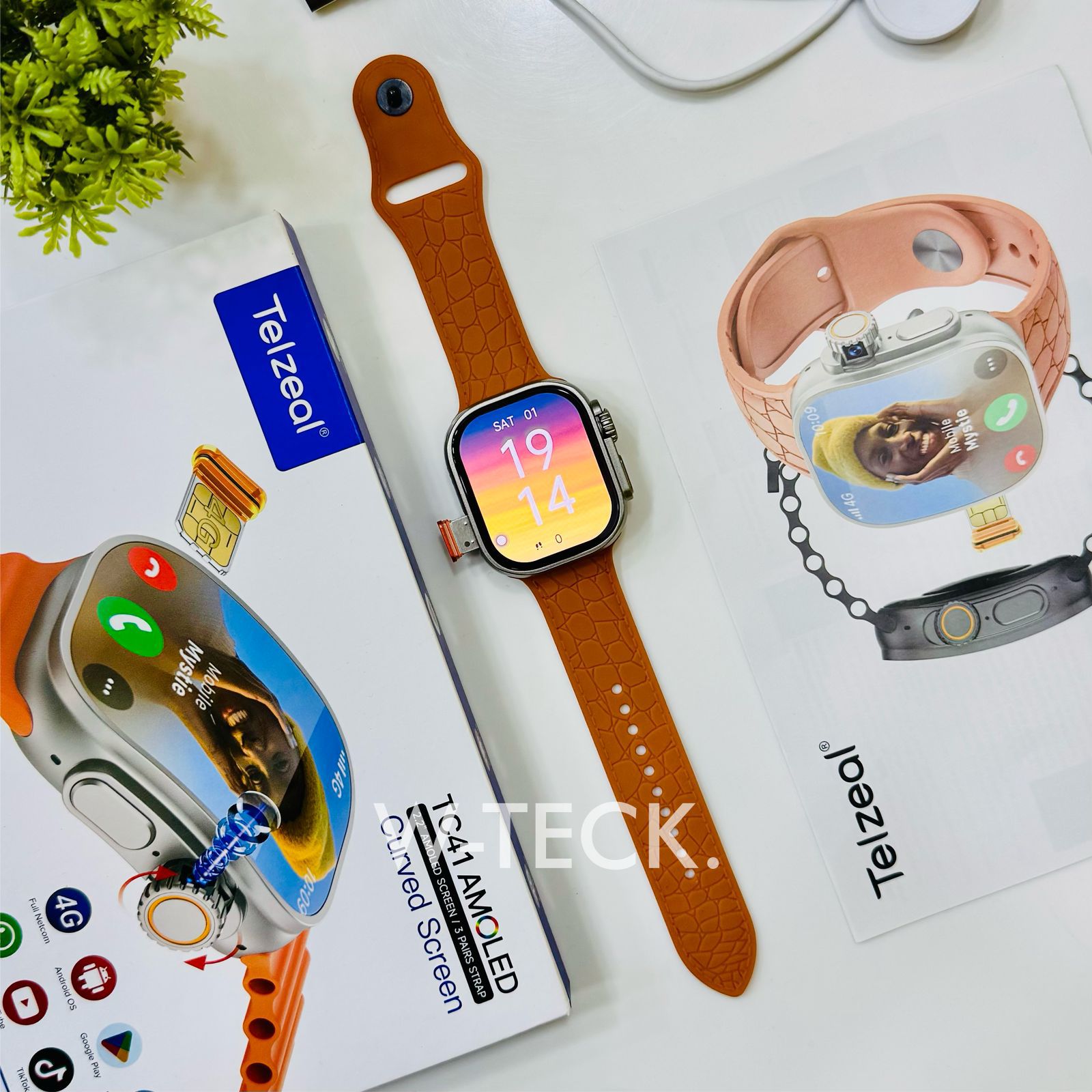 TC41 5G Android Watch | Curve Dial | Amoled Display | 6 GB Ram | 64 GB Memory