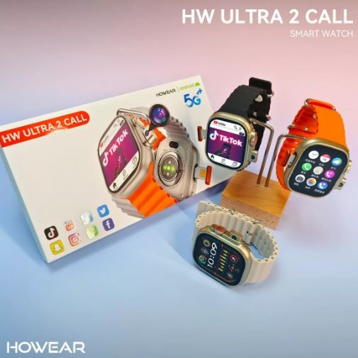 HW Ultra 2 Call 5G Android Smart Watch | Front & Back Camera | 4/64 GB Memory