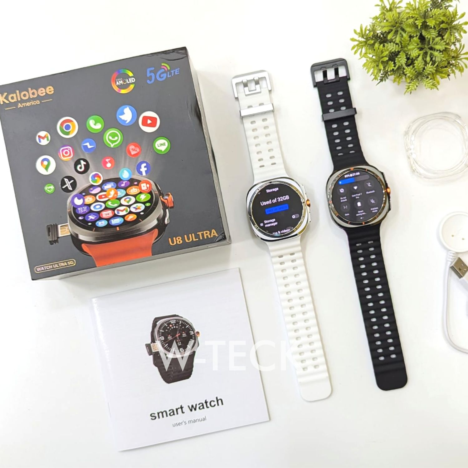Best 5G Android Watch | Kalobee U8 Ultra Smart Watch | 3/32 GB Memory | 120 Hz Processor