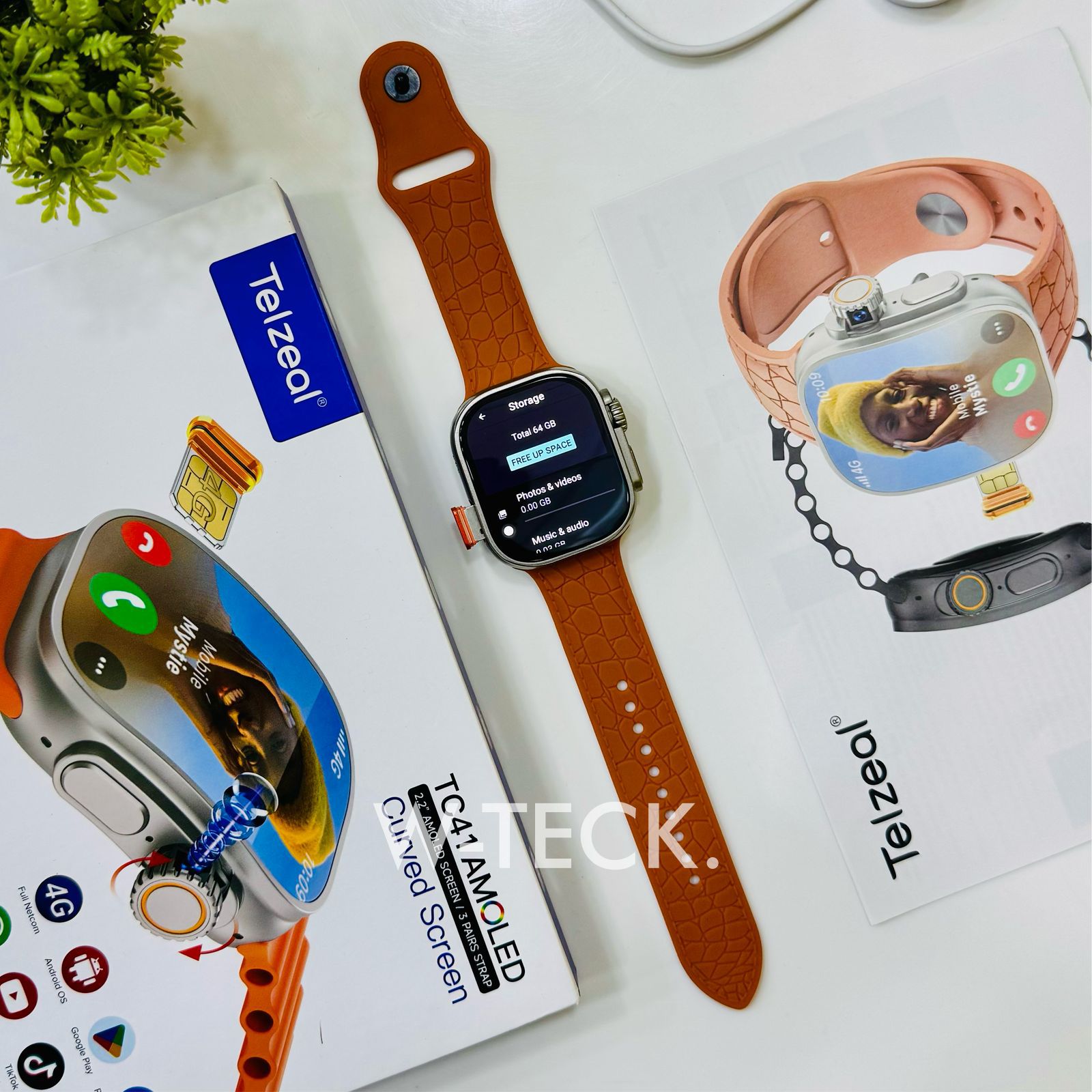 TC41 5G Android Watch | Curve Dial | Amoled Display | 6 GB Ram | 64 GB Memory