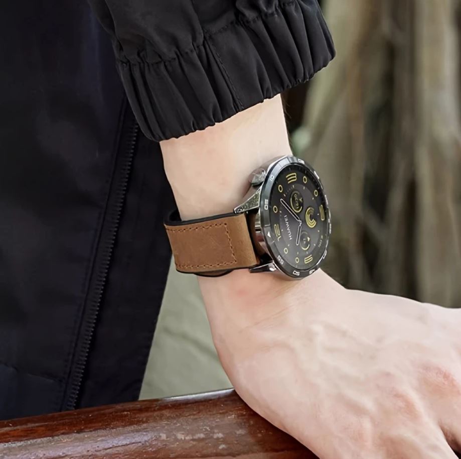 22mm Faux Leather Magnetic D-Buckle Adjustable Straps