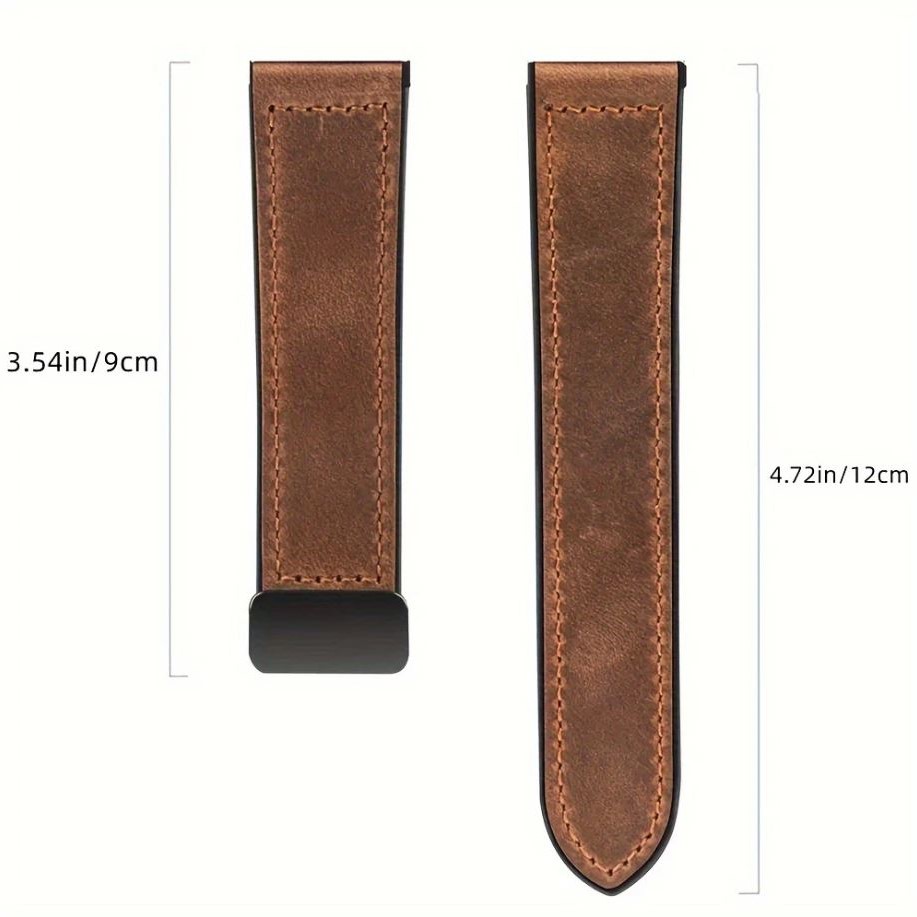 22mm Faux Leather Magnetic D-Buckle Adjustable Straps